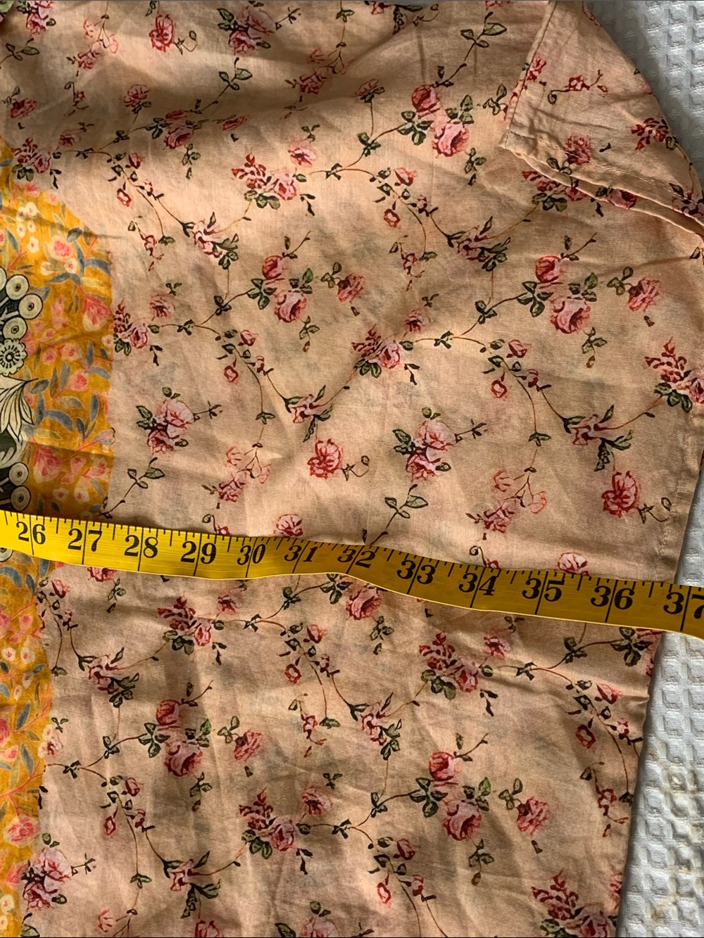 NATURAL LIFE Pink Patchwork Floral Cotton Button-Down Top one size - Picture 8 of 9